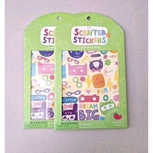 NEW 2 Pack, 200 Stawberry Scented Stickers Kids Crafts Scrapbooking